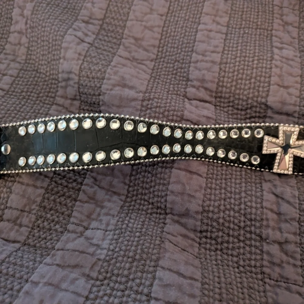 Blazin Roxx Black and Silver Studded Belt Blazin Roxx Black and Silver Studded Belt jebgrading.com main image 2